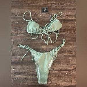ZAFUL High Cit Thong Bikini String Light Green - size M